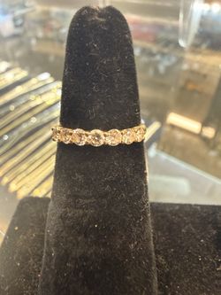 14KT Gold Band W/ Lab Grown Round Diamonds 41935-1