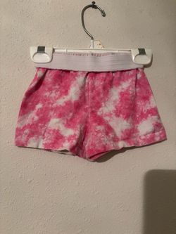 Pink Tie-Dye Shorts with Elastic Waistband