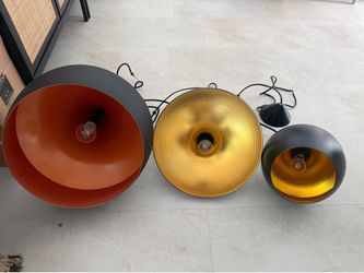 Orange and Black Chandelier set