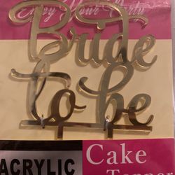 New Bride To Be Acrylic Cake Topper Wedding 