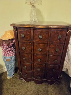 Hutch fifteen drawers perfect wood heavy