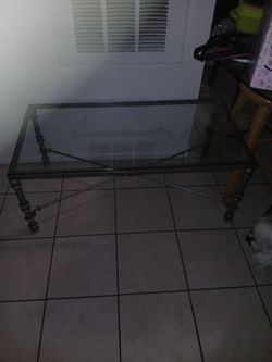 Glass coffee table