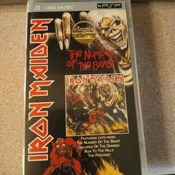very rare iron maiden-the number of the beast umd for psp