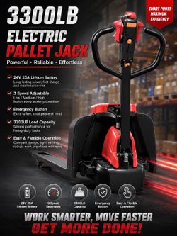 New Electric Pallet Jack 24V20A lithium battery  3300lb