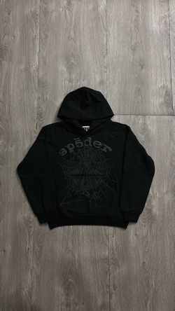 black sp5der hoodie size small