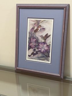 "Hummertime" by Jody Bergsma Signed Hummingbird Print 351/450 17.5 x 13.5
