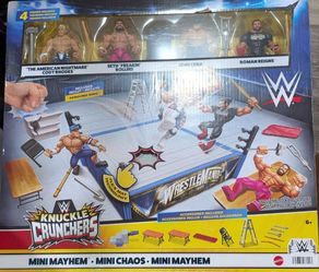 WWE Knuckle Crunchers Mini Mayhem WrestleMania Playset