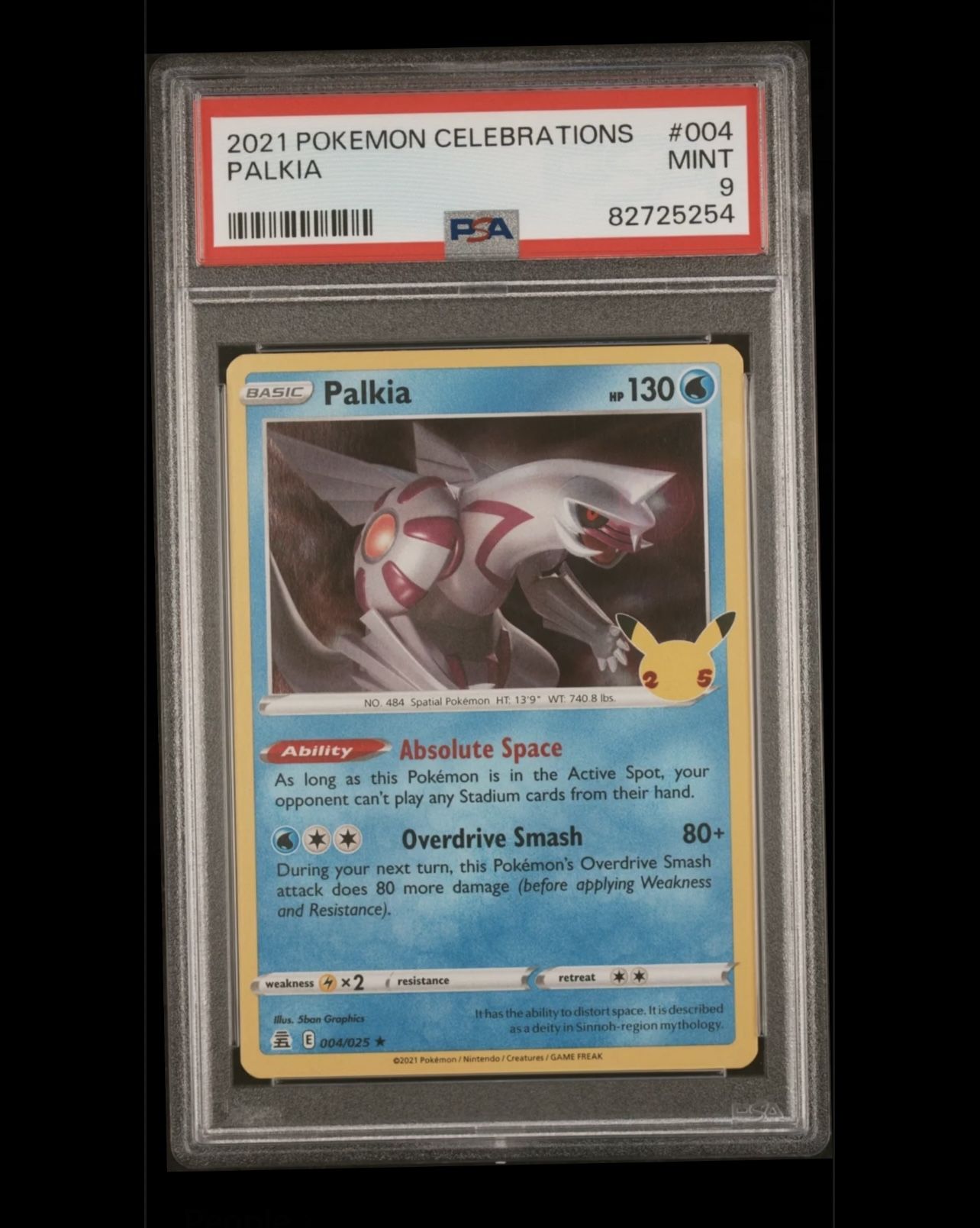 2021 Pokemon Celebrations Palkia #004 PSA 9