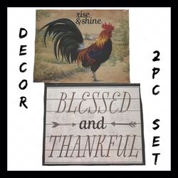 NIB 2Pc Wall Art Decor Set
