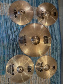 Cymbal Pack - Sabian B8 full set (2 hi-hats, 2 crashes, & ride)