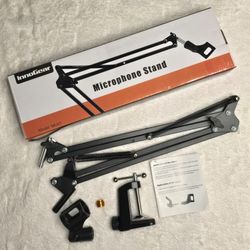 InnoGear Boom Arm Microphone Mic Stand for Blue Yeti HyperX QuadCast SoloCast Snowball Fifine Shure SM7B and other Mic, Medium