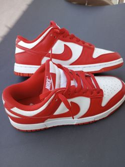 Nike Red/White Dunk Low Women's Size 7