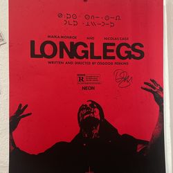 “Longlegs” movie Osgood Perkins (Director) Signed Poster