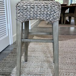 Pottery Barn Seagrass Backless Counter Stool