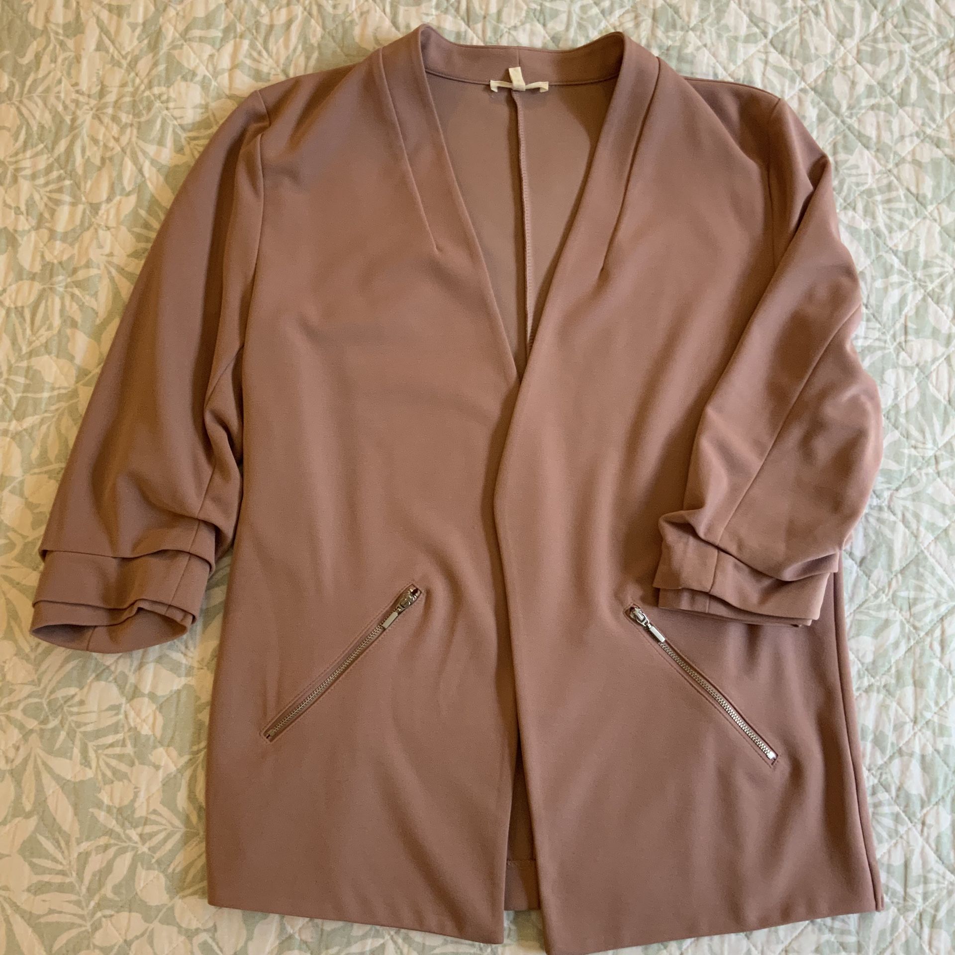 Maurices XL Mauve Open Front Blazer Jacket