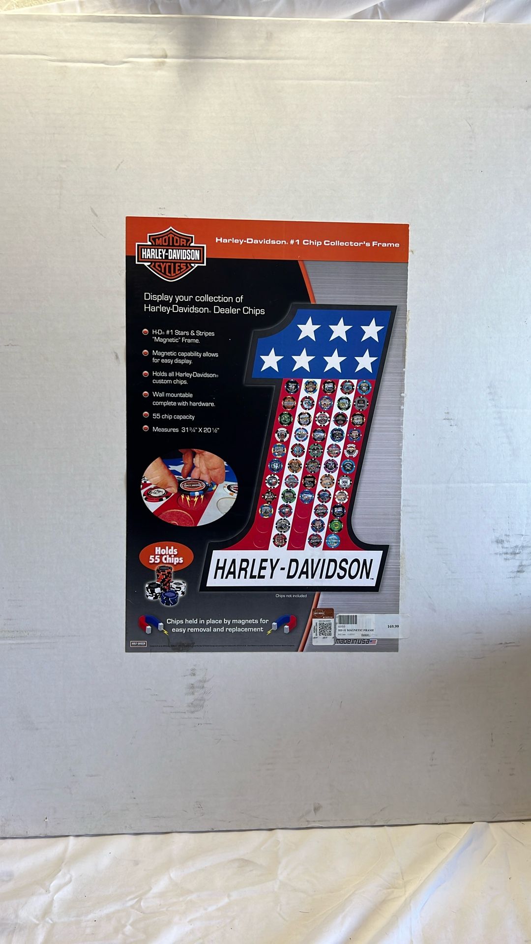 Harley Poker Chip Display NEW IN BOX