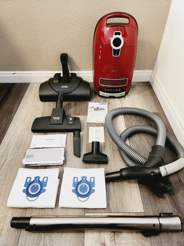Refurbished Miele Complete C3 HomeCare PowerLine Mango Red FULLY SERVICED EUC