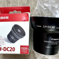 Canon LAH-DC20 LA-DC58E LH-DC40 Conversion Lens Adapter Hood Set in Box