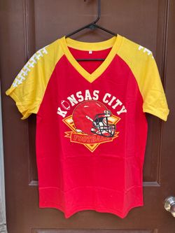 Kansas City Football Red and Yellow  Shirt S