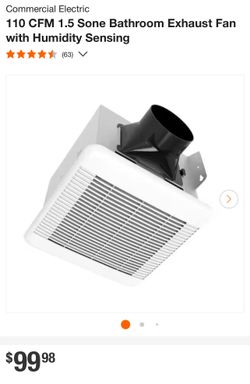 Exhaust Fan With Humidity Sensing 