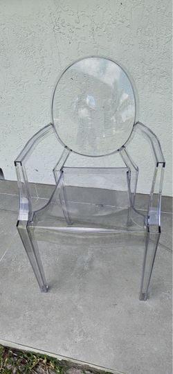 Clear Acrylic Ghost Chair with Arms