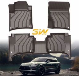 NEW 3W Porsche Cayenne 2019–2023 All-Weather Floor Mats Full Set