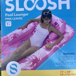 SLOOSH Inflatable Pool Floats with Cooling Water Hole,72" x 38" Daybed Pool Lounger Adults with Cup Holders, Adjustable Backrest Tanning Lounger Chair
