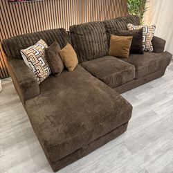 Sectional Couch Sofa Brown Chocolate Ashley Furniture
