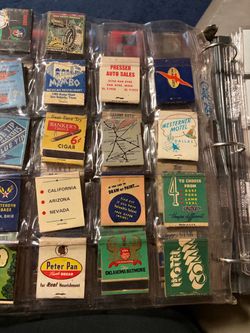 Vintage Matchbook Collection in Binder