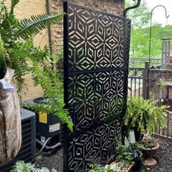 Patio Privacy Screen, 6FT x 4FT Decorative Privacy Fence Screen, Laser Cut Metal Outdoor Privacy Screen and Panels for Patio Garden Balcony Pool Backy