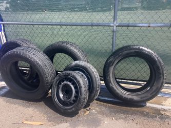 Car Tires Set of 4 Plus 2 Extra Donuts