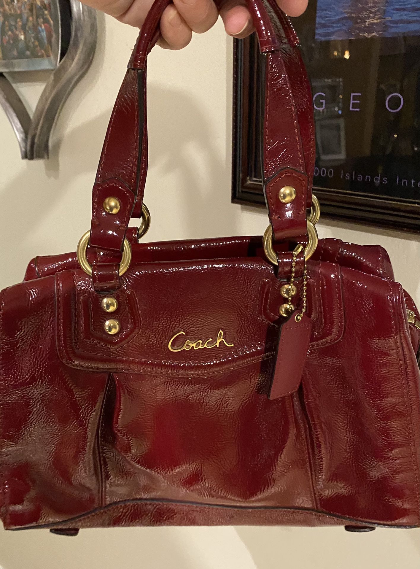 Patent Leather Coach Bag