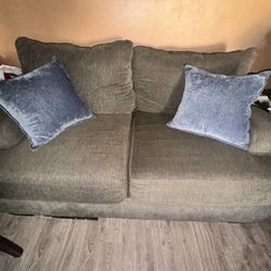 Olive Green/black Couches