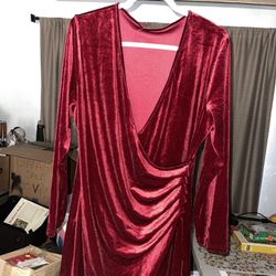 NEW red velvet dress 
