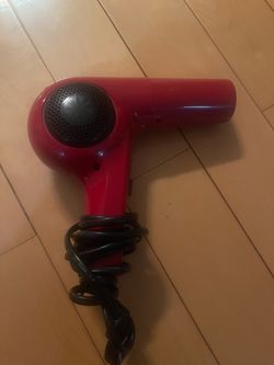 Red Tatung hair dryer — used