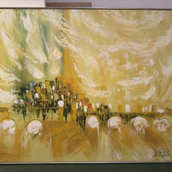 Lee Reynolds 1970 Framed Oil Painting Art