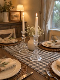 Crystal candlestick holders