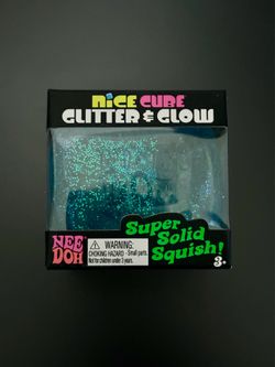🥰💙🩷 NeeDoh Nice Cube Glitter & Glow (Blue & Pink)
