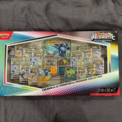 Pokemon Prismatic Evolutions Lucario ex & Tyranitar ex Premium Collection Sealed