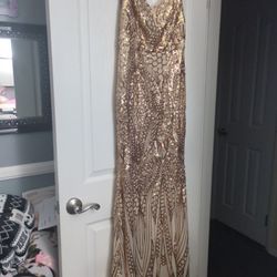 Sequined Gold  Dress 