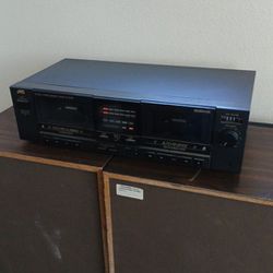 Dual Cassette Tape Deck Player For Stereo Sound System 