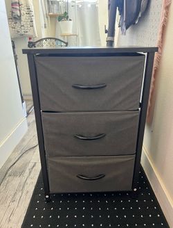 3 drawer fabric dresser