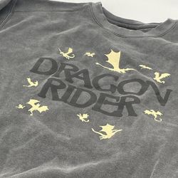 Dragon Rider Pullover Sweatshirt, GREY, Medium *BRAND NEW*