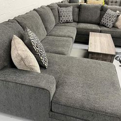 Ashley Tracling Slate Sectional Sofa Couch With İnterest Free Payment Options 