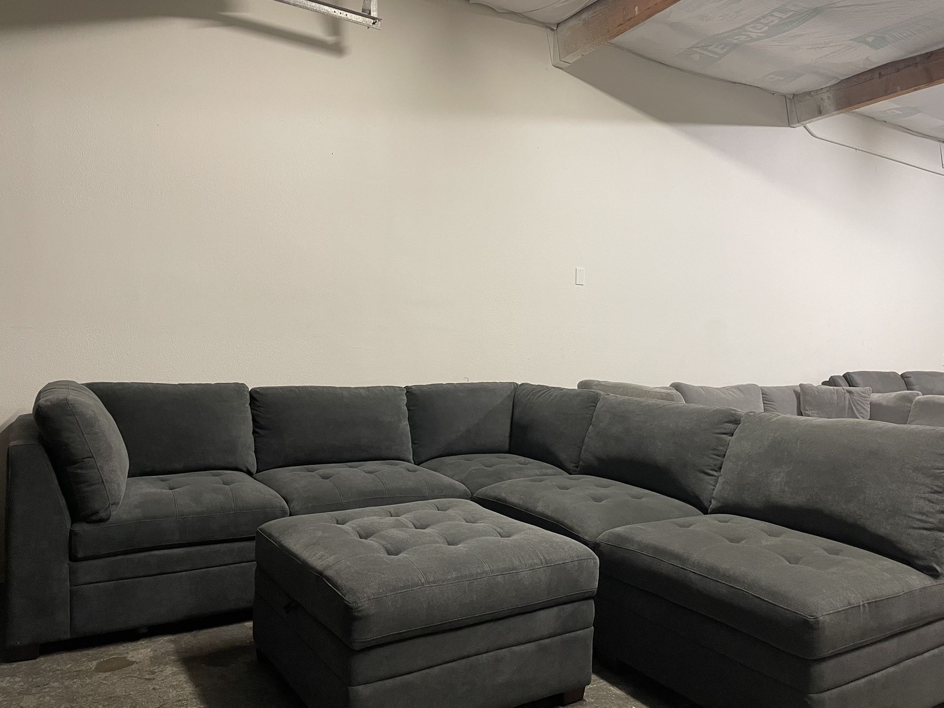 Thomasville Tisdale Modular Sectional 6-piece Boucle with Storage Ottoman ✅