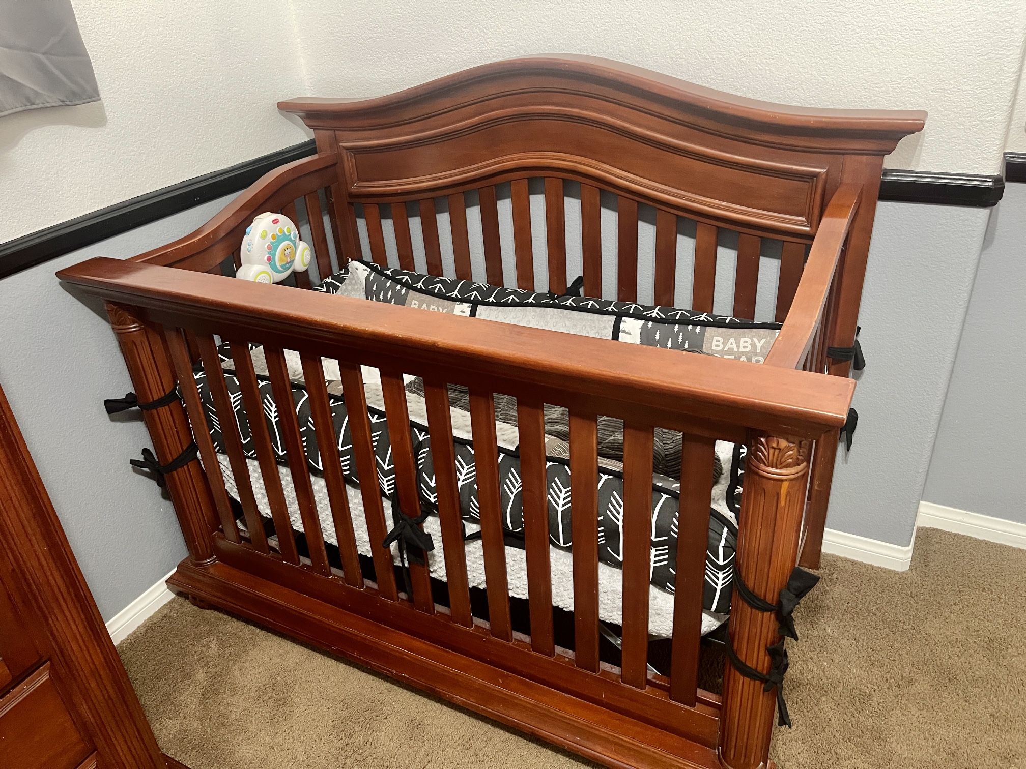 3 PIECE NURSERY ROOM FURNITURE. Solid Cherry Wood