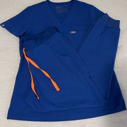 Women’s Figs Scrub Set Winning Blue