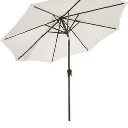 New! 9ft Tilting patio umbrella (White) 