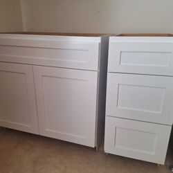 Alpine White Shaker Vanity Cabinet