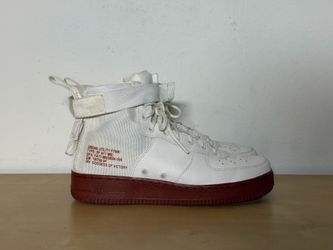 Nike SF Air Force 1 Mid Red Ivory Sneakers 917753 100 Men’s Size 8.5 CLEAN